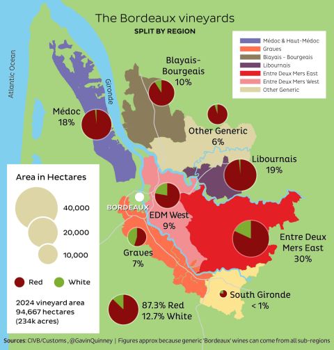 map of where bordeaux wine comes from