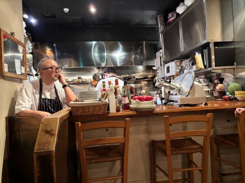 Mardi Gras chef Toru Wachi by his kitchen