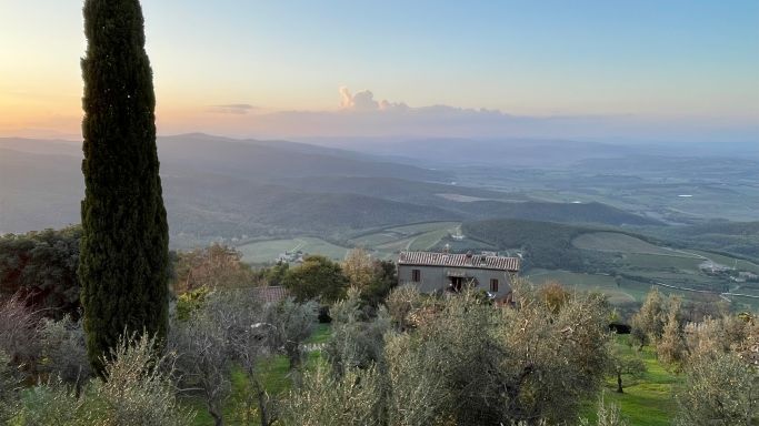 View from Montalcino city towards the south of Tuscany; credit Walter Speller